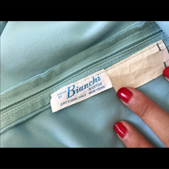 Vintage powder blue empire gown - Picture 5 of 6